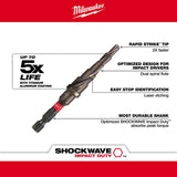 SHOCKWAVE Impact Duty Step Bit #2 3/16 - 1/2 in. 48-89-9242