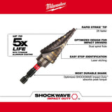 SHOCKWAVE Impact Duty Step Bit 3pc Set (#1 #2 #4) 48-89-9254