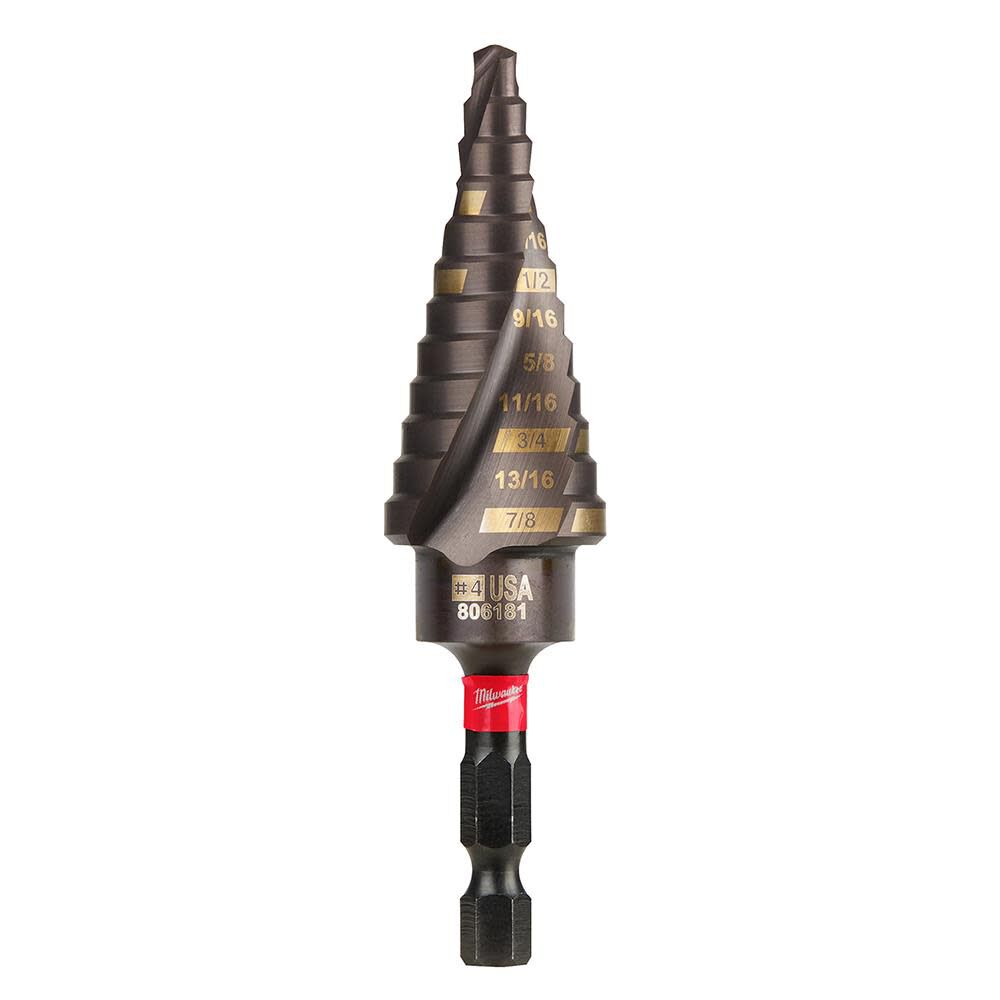 SHOCKWAVE Impact Duty Step Bit #4 3/16 - 7/8 in. 48-89-9244