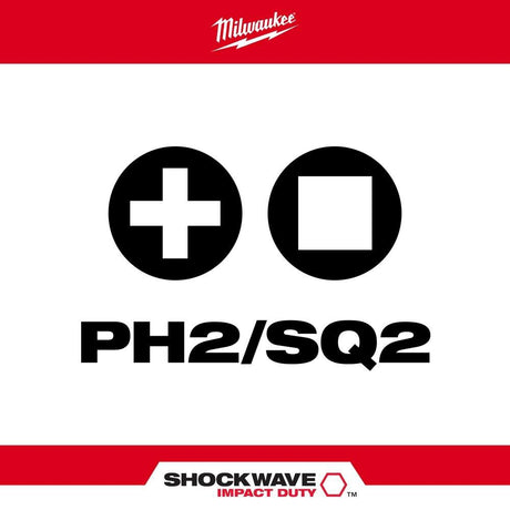 SHOCKWAVE Impact Phillips #2 / Square #2 Double Ended Bit 48-32-4311