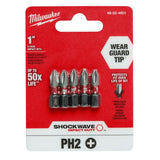 SHOCKWAVE Impact Phillips #2 Insert Bits 5PK 48-32-4601