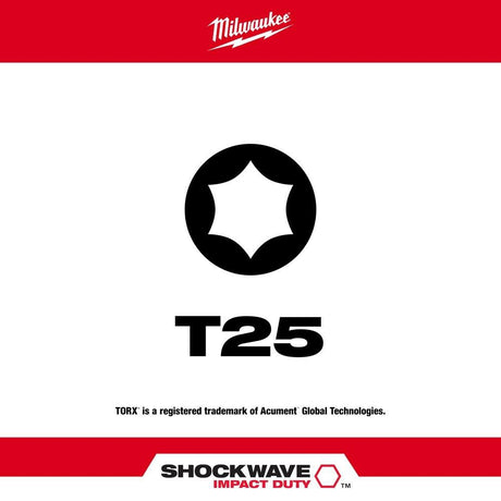 SHOCKWAVE Impact T25 Insert Bits with Bit Holder 25PK 48-32-5016