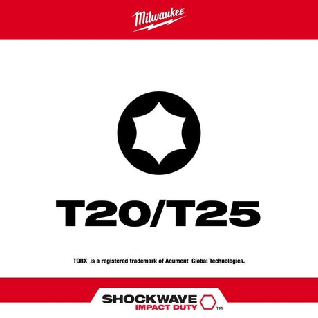 SHOCKWAVE Impact Torx T20 / T25 Double Ended Bit 48-32-4313