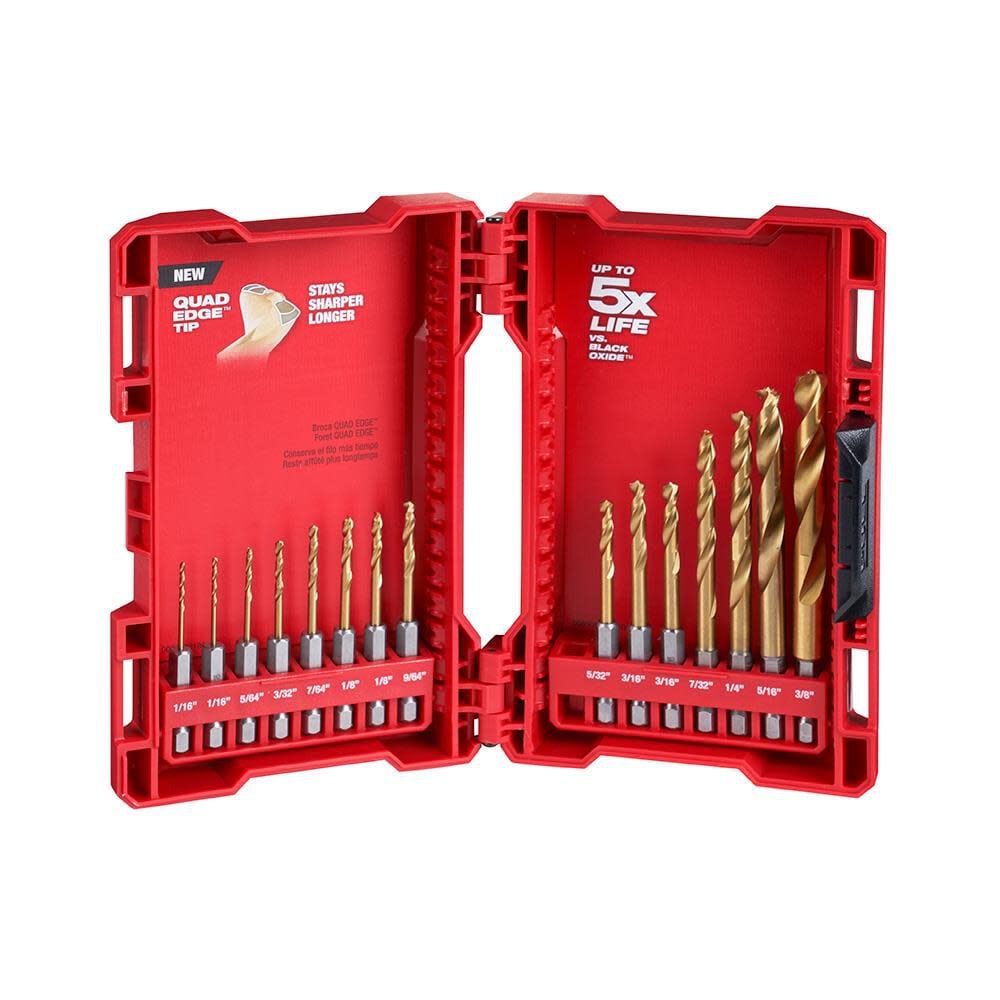 SHOCKWAVE Titanium Drill Bit Set - 15PC 48-89-4630