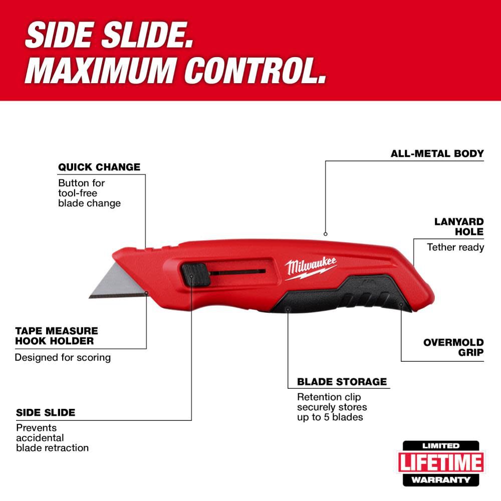 Side Sliding Utility Knife 48-22-1515