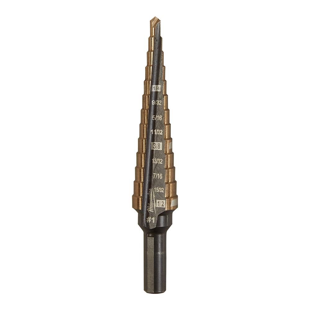 Step Drill Bit Cobalt #1 1/8inch-1/2inch 48-89-9281