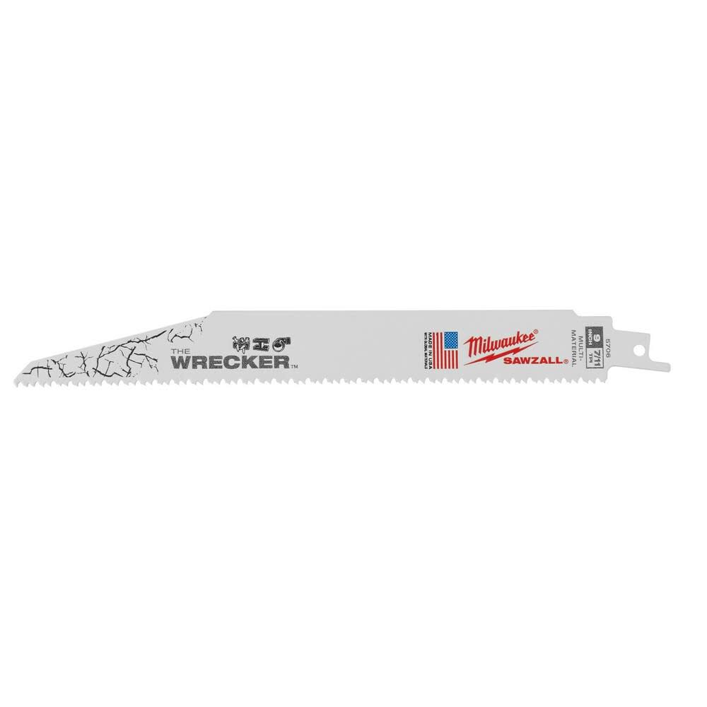 The Wrecker SAWZALL Blade Multi-Material 9inch 7/11 TPI 48-01-7706