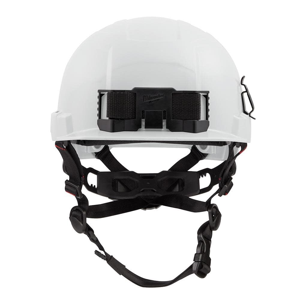 White Front Brim Helmet with BOLT Class E 48-73-1337M910