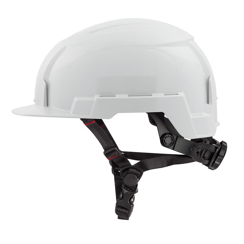 White Front Brim Helmet with BOLT Class E 48-73-1337M910