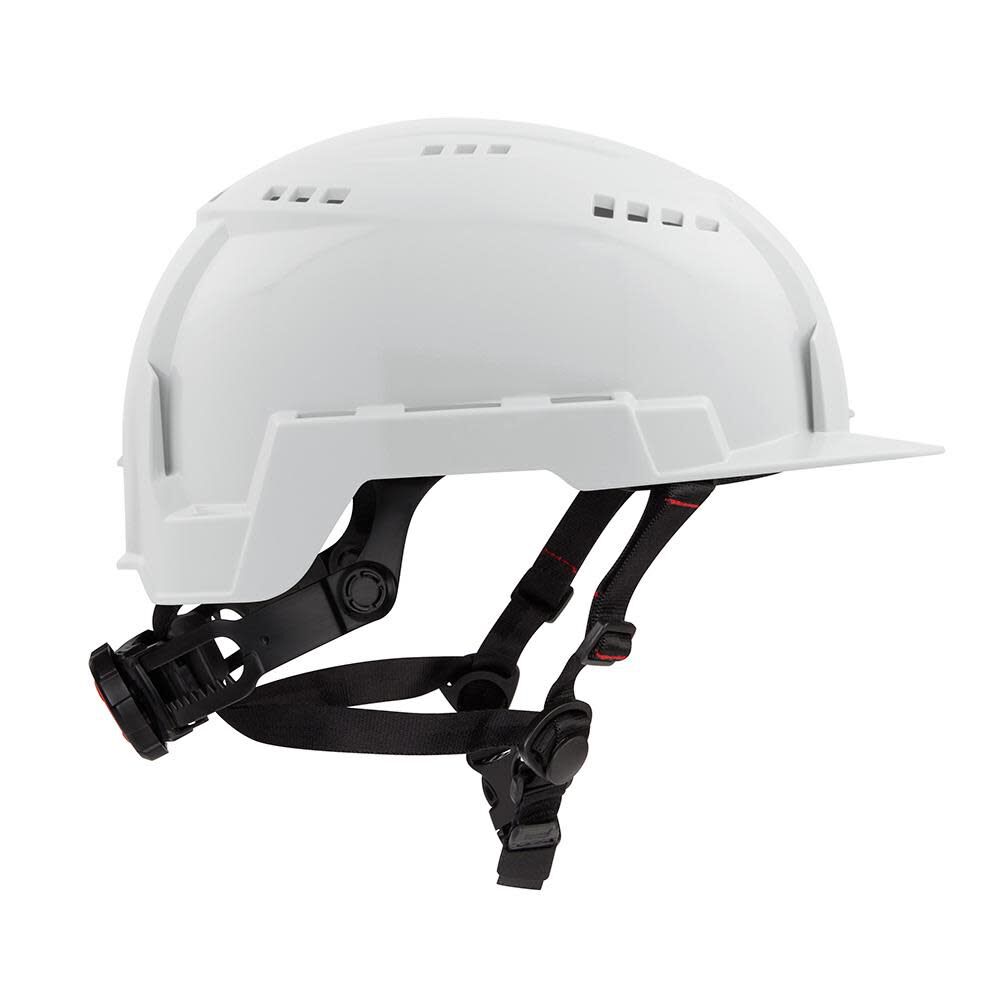 White Front Brim Vented Helmet with BOLT Class C 48-73-1336M910