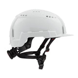 White Front Brim Vented Helmet with BOLT Class C 48-73-1336M910