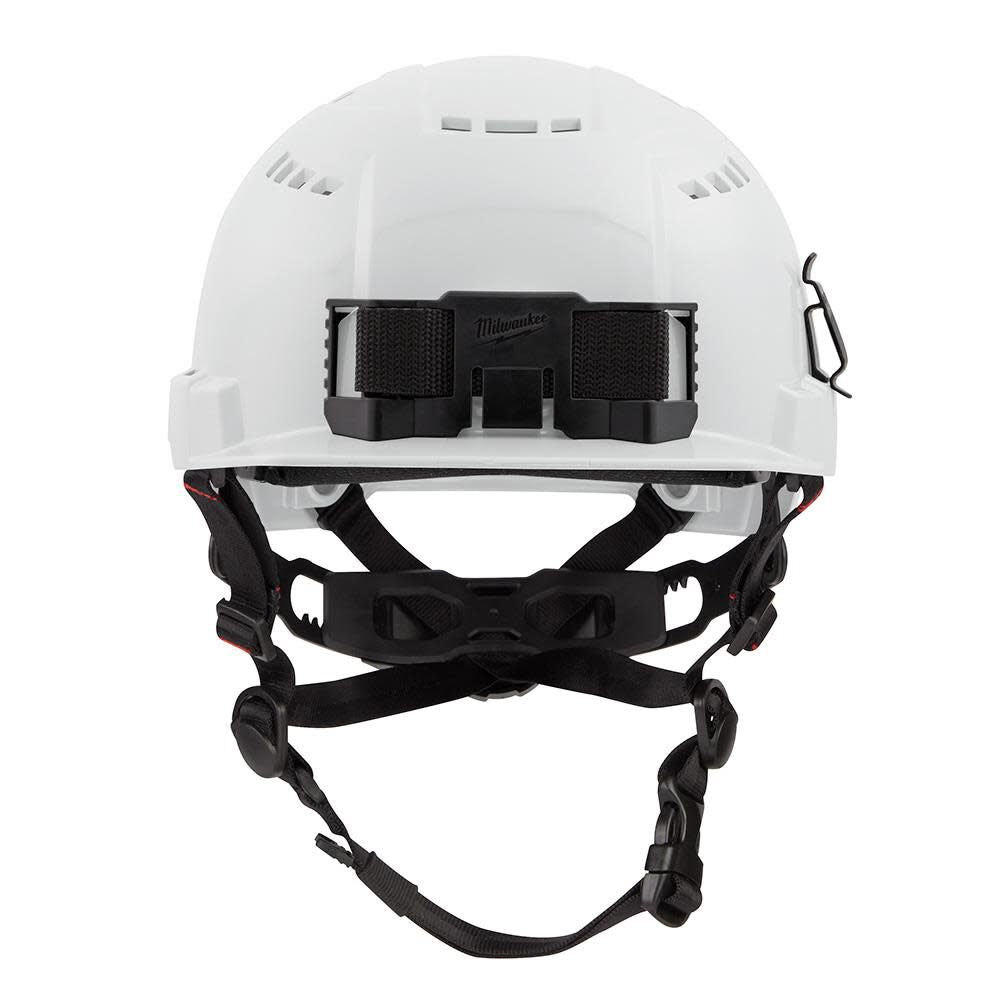 White Front Brim Vented Helmet with BOLT Class C 48-73-1336M910