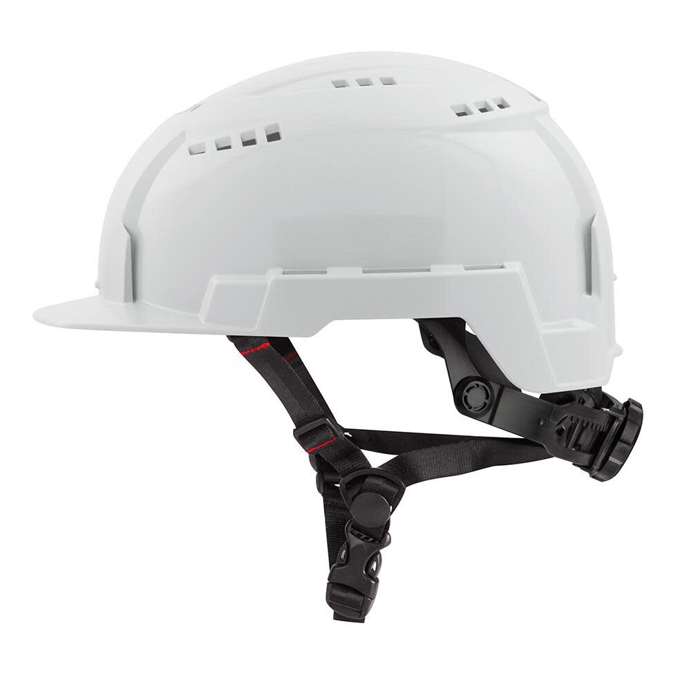 White Front Brim Vented Helmet with BOLT Class C 48-73-1336M910