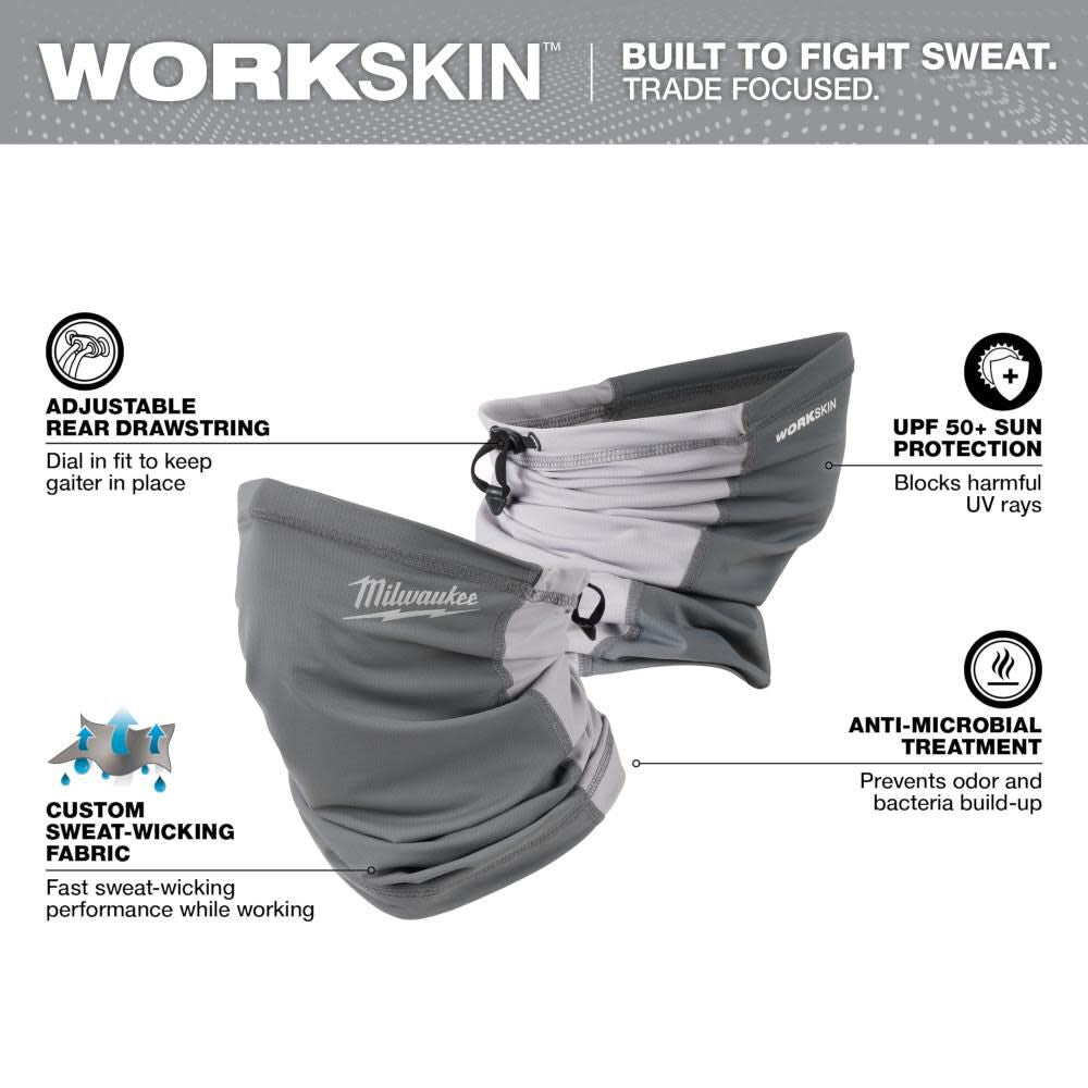 WORKSKIN Performance Neck Gaiter Gray 424G