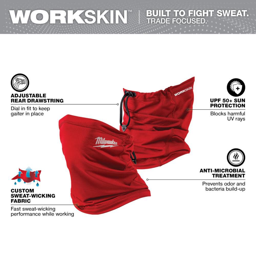 WORKSKIN Performance Neck Gaiter Red 424R