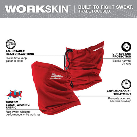 WORKSKIN Performance Neck Gaiter Red 424R