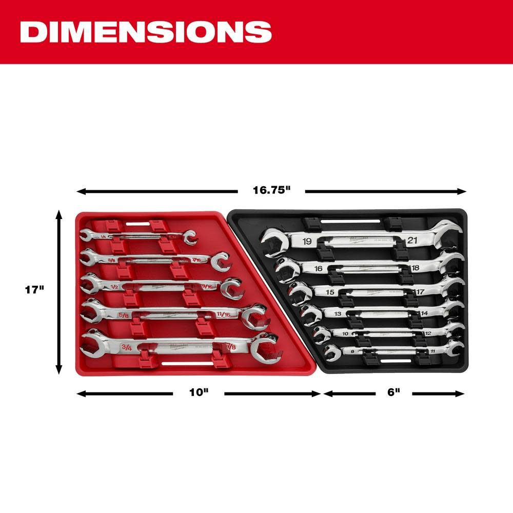 Wrench Set Double End Flare Nut Metric 6pc 48-22-9471