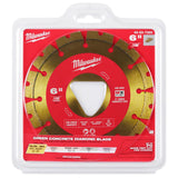 Yellow 6 in x .100 in Diamond Blade for Green Concrete 49-93-7265