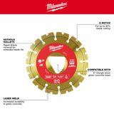 Yellow 6 in x .100 in Diamond Blade for Green Concrete 49-93-7265