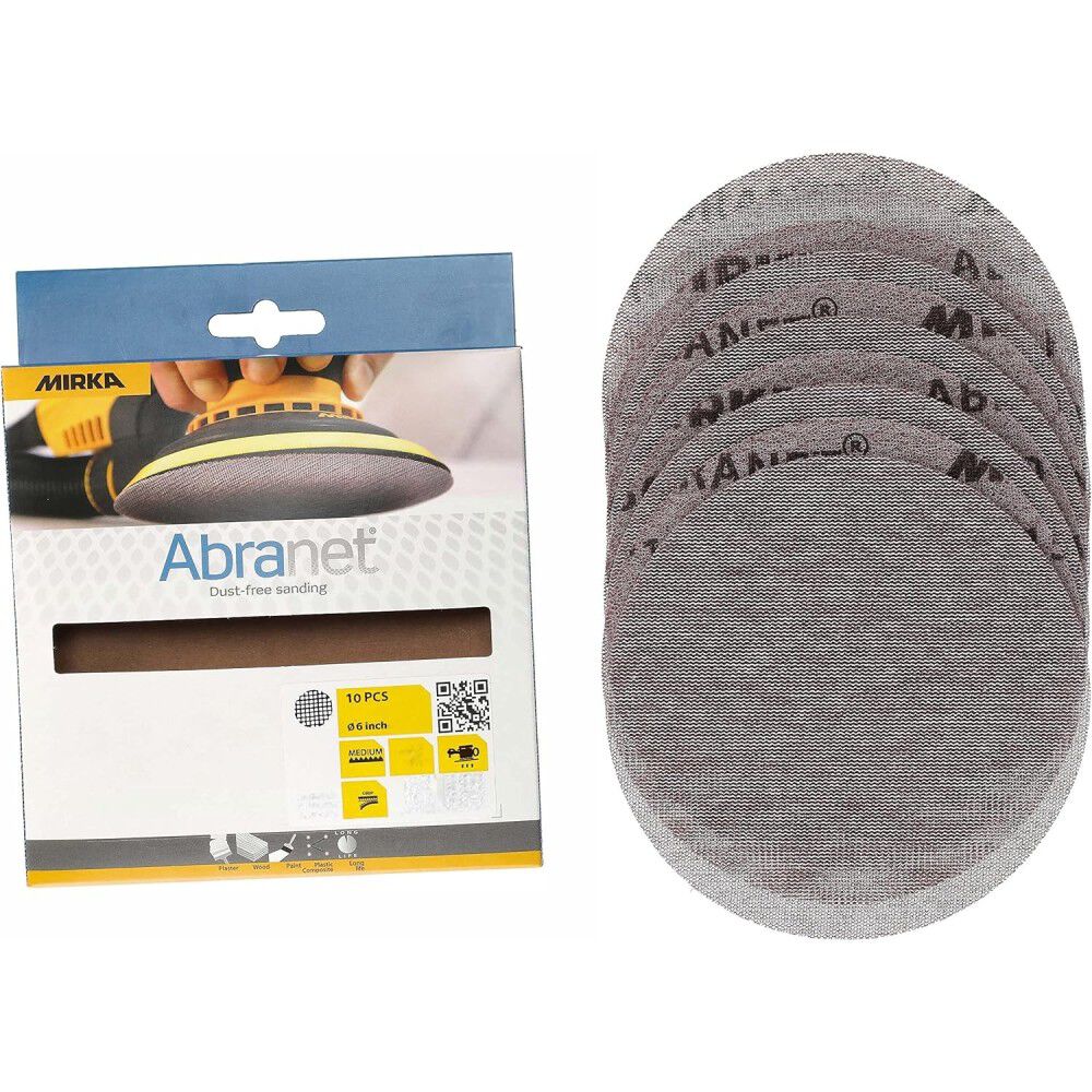 Abranet 6in 100 Grit Mesh Grip Sanding Disc 10pk 9A-241-100RP