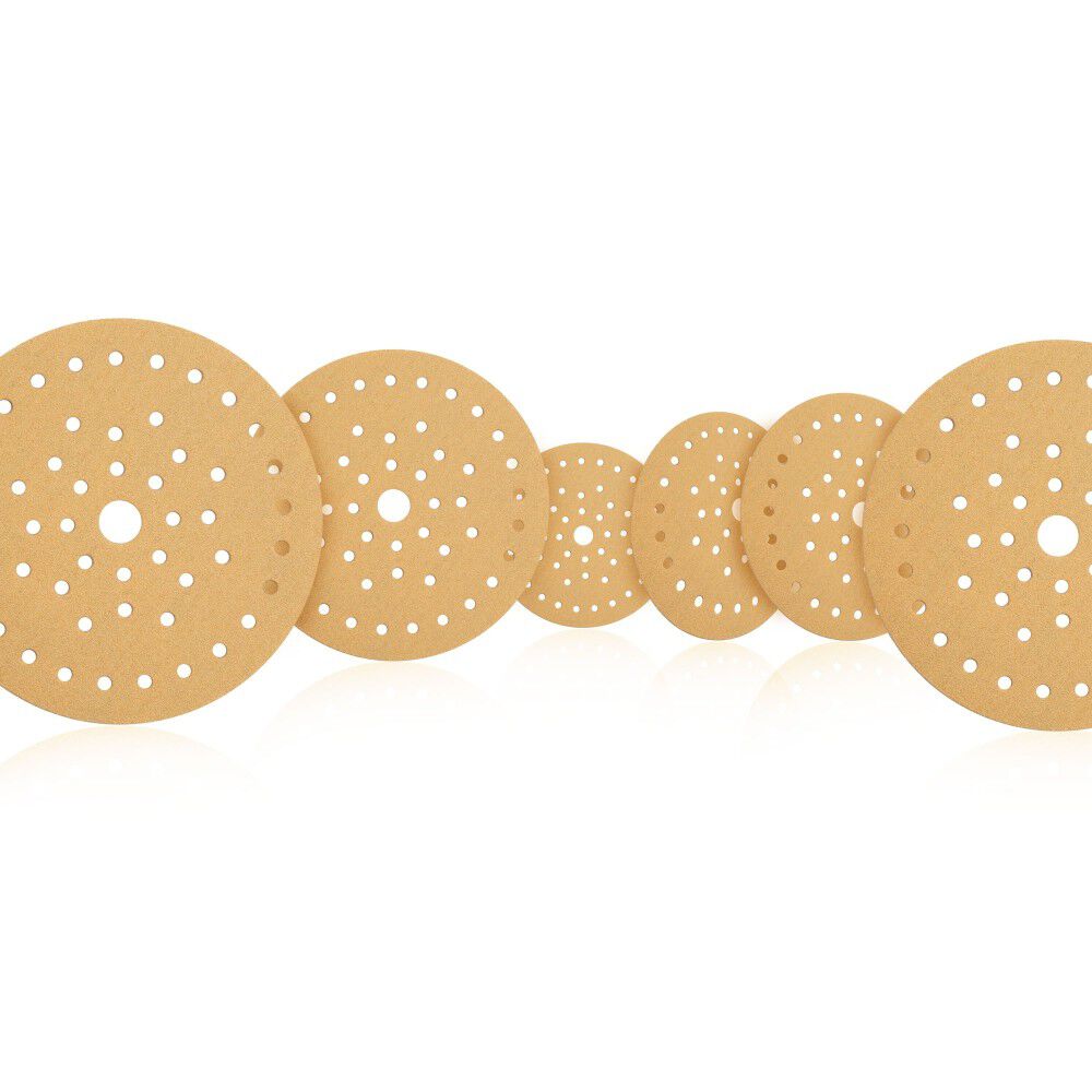 Gold 6in 180 Grt 50-Hole Sanding Disc 50pk 23-6MF-180