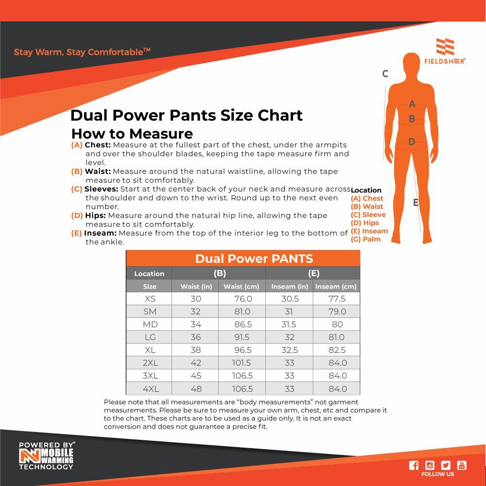 12V Unisex Dual Power Heated Pant MWP19M06-01