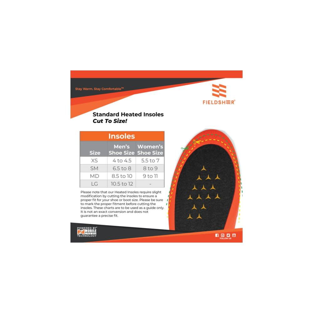 3.7V Standard Heated Insoles XL Black MWUS08010520