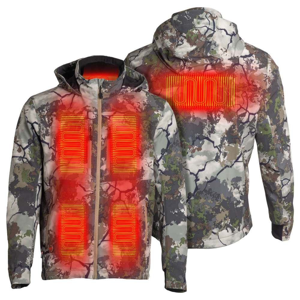 Warming 7.4V KCX Terrain Heated Jacket Mens Camo Large MWMJ44450423