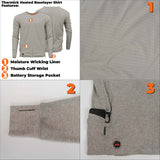 7.4V Thermick 2.0 Heated Shirt Mens Gray Large MWMT26240422