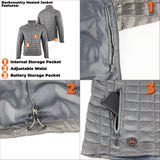 Warming Backcountry Heated Jacket Men's 7.4 Volt Black 3X MWMJ04010720