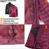 Warming Backcountry Heated Jacket Women's 7.4 Volt Black Small MWWJ04010220