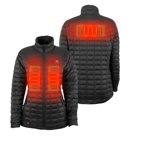 Warming Backcountry Heated Jacket Women's 7.4 Volt Black XL MWWJ04010520