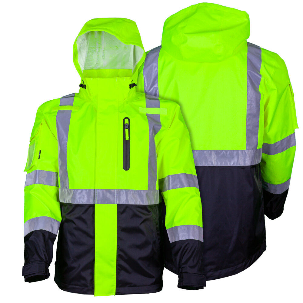 7.4V Bluetooth Fieldsheer Heated Rain Jacket Mens Hi-Vis Lime MWMJ16100