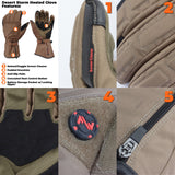 Desert Storm Heated Gloves Unisex 7.4 Volt Coyote 3X MWUG12330720