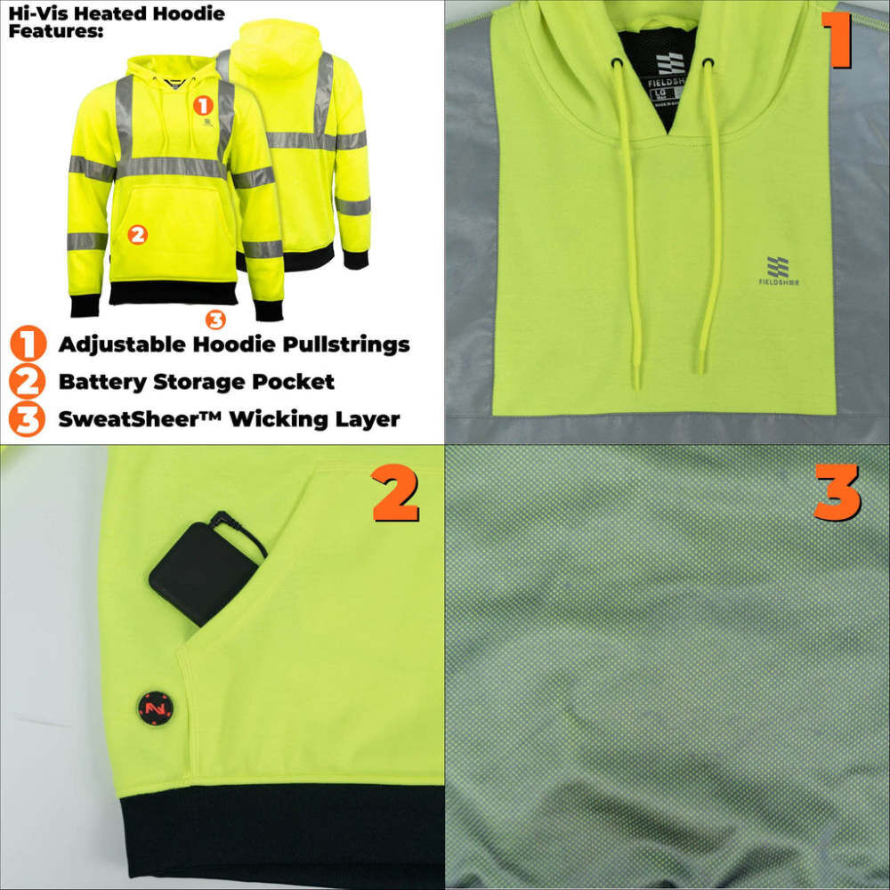 Warming Hi-Viz Phase Pullover Hoodie Mens Hi-Viz 2X MWMJ24100621