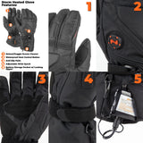 Warming Storm Heated Gloves Unisex 7.4 Volt Black Large MWUG03010420