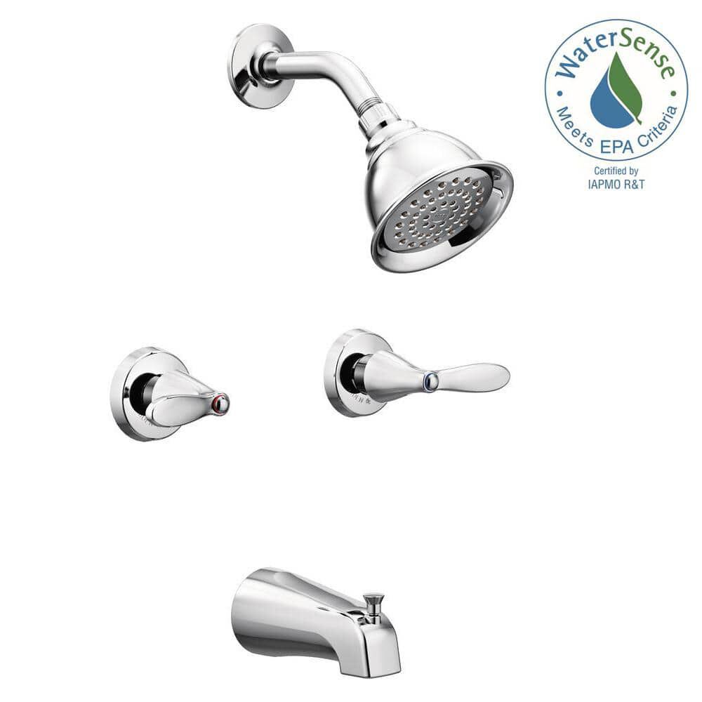 Adler Tub/Shower Faucet 4in Spray Head Chrome 2 Handle 82602