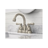 Banbury Bathroom Faucet Spot Resist Nickel 2 Handle High Arc WS84913SRN