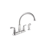 Bexley Kitchen Faucet with Side Spray Chrome 2 Handle High Arc 87403