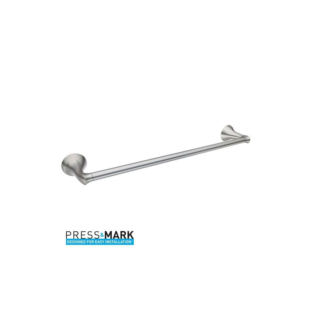Darcy Brushed Nickel 24in Towel Bar with Press & Mark Stamp MY1524BN