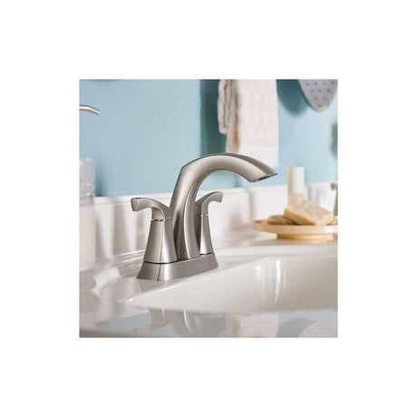 Lindor Bathroom Faucet Spot Resist Nickel 2 Handle High Arc 84506SRN