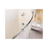 Shower Rod Chrome 72in Adjustable Curved DN2160CH