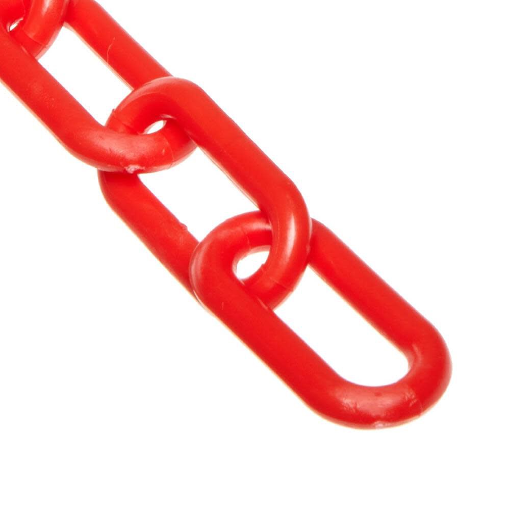 Chain 2 in. (#8 51mm) x 50 ft. Red Plastic Barrier Chain 50005-50