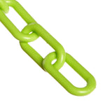 2 In. (#8 51mm) x 500 Ft. Safety Green Plastic Barrier Chain 50014-500