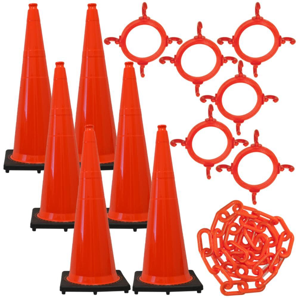 36in Orange Traffic Cone and Chain Kit 97213-6