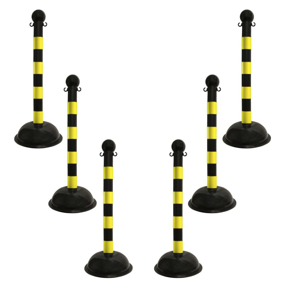 3in Striped Stanchions - 6 pack 99929-6