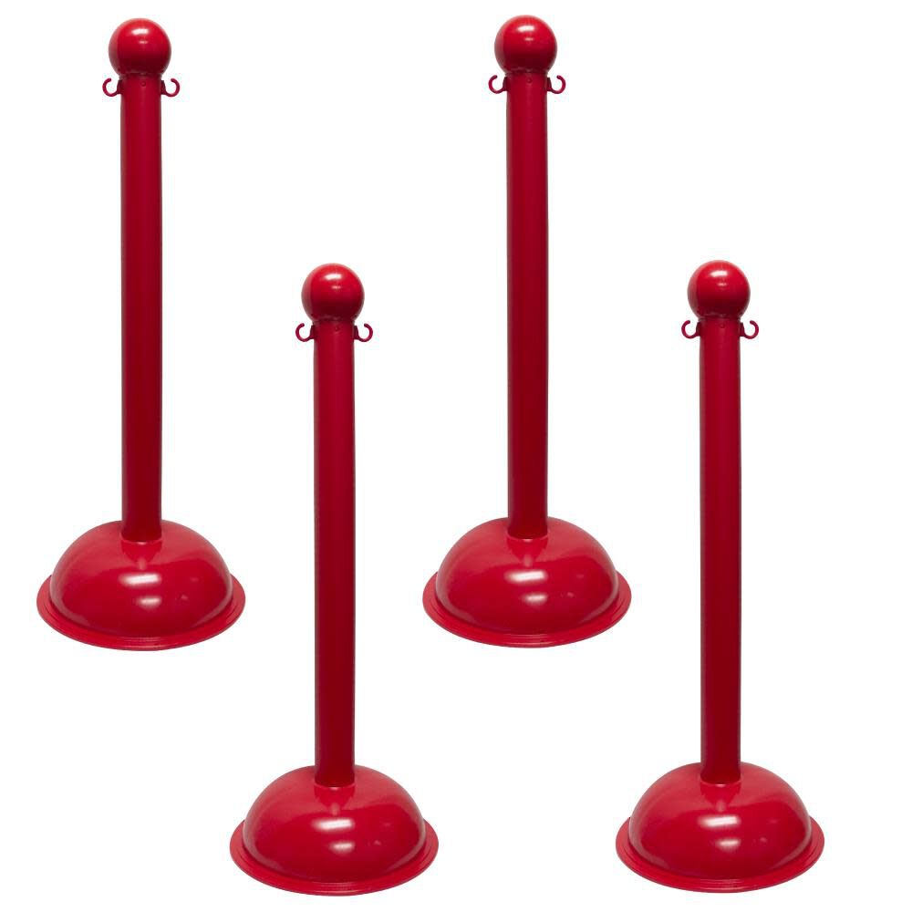 Red Heavy Duty Stanchion (4-Pack) 99905-4