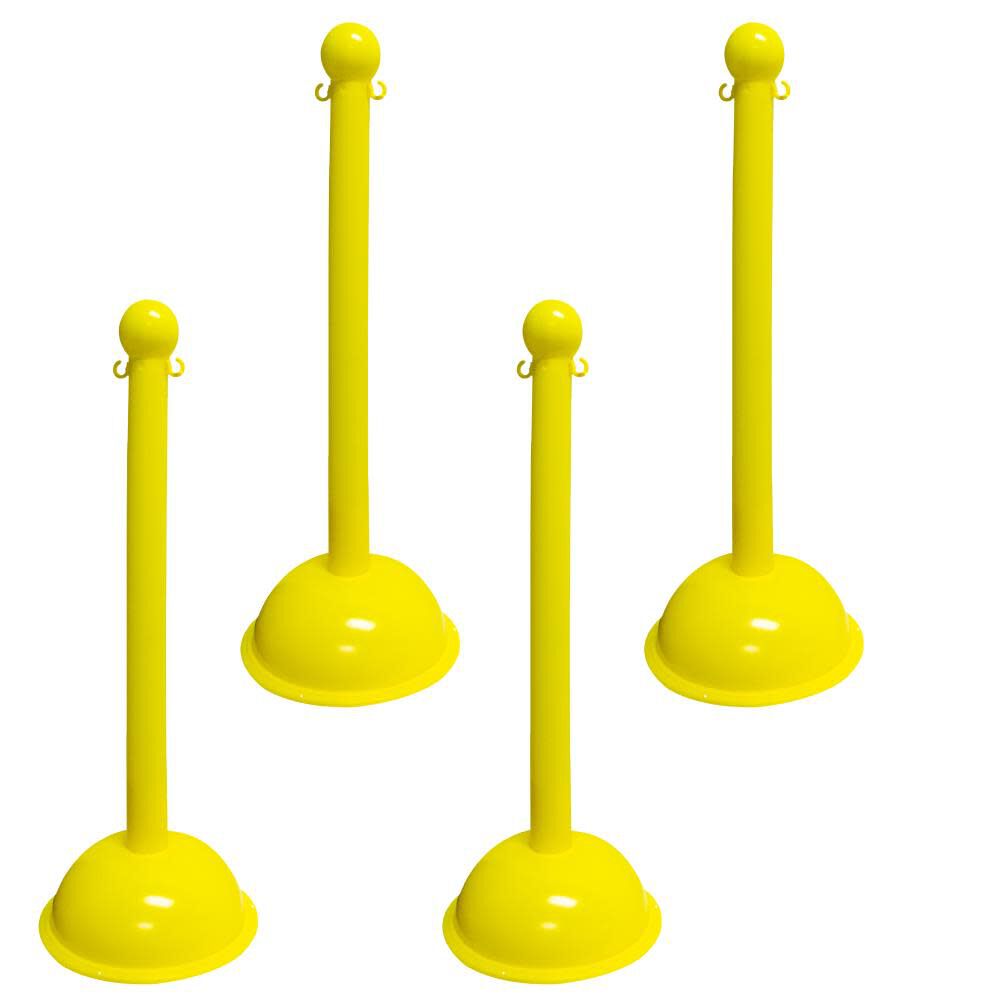 Chain Yellow Heavy Duty Stanchion (4-Pack) 99902-4