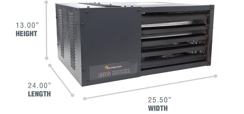 50000 BTU Big Maxx Natural Gas Unit Heater with NG to LP Conversion Kit F260550