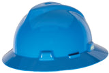 V Gard Slotted Full Brim Hard Hat Blue with Fas Trac III Suspension 475368